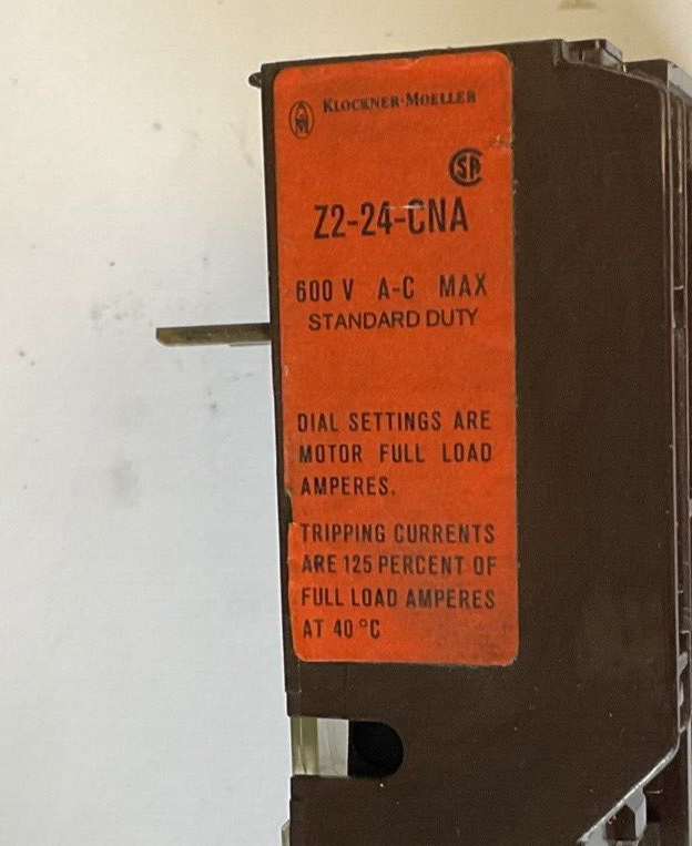 KLOCKNER-MOELLER Z2-24-CNA RELAY 600VAC