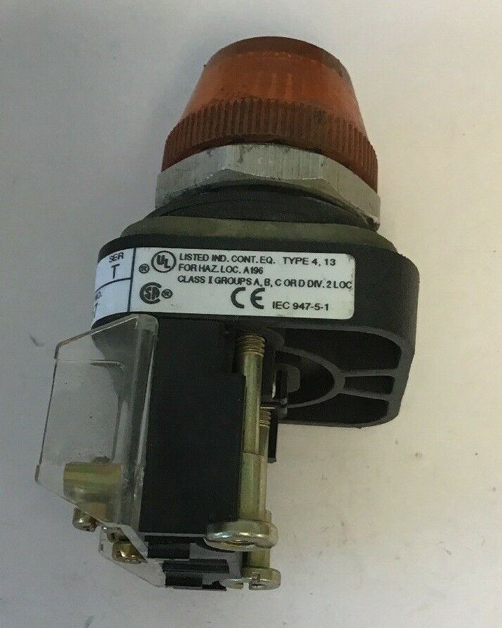 ALLEN BRADLEY 800T-Q24 SER.T ORANGE PILOT LIGHT 24VAC/DC #757 LAMP