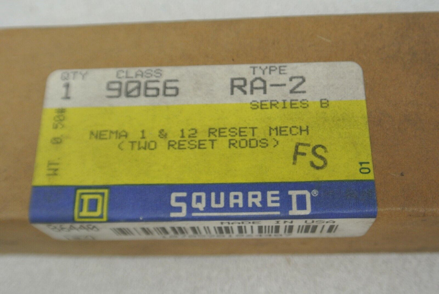 SQUARE D / 9066 RA-2 Ser. B / RESET MECHANISM / 2 RESET RODS / NEW SURPLUS