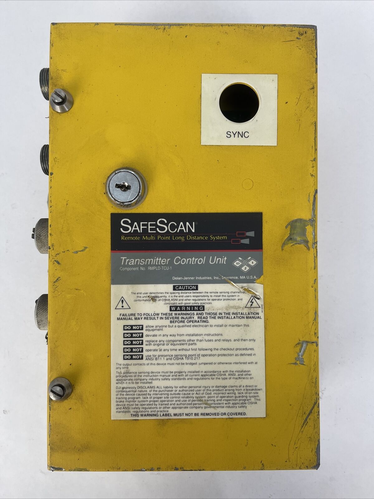 SAFESCAN SS9RMPXR11 TRANSMITTER CONTROL UNIT 115VAC 1AMP MISSING PILOT LIGHT