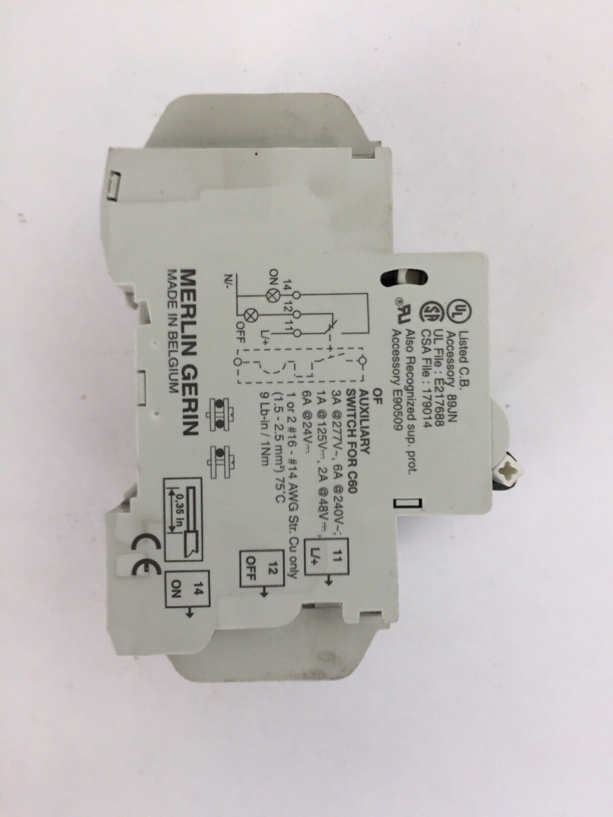 MERLIN GERIN 60196 CIRCUIT BREAKER 240VAC 20A