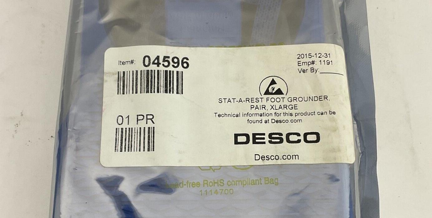 DESCO 04596 STAT-A-REST FOOT GROUNDER XLARGE BLUE PAIR