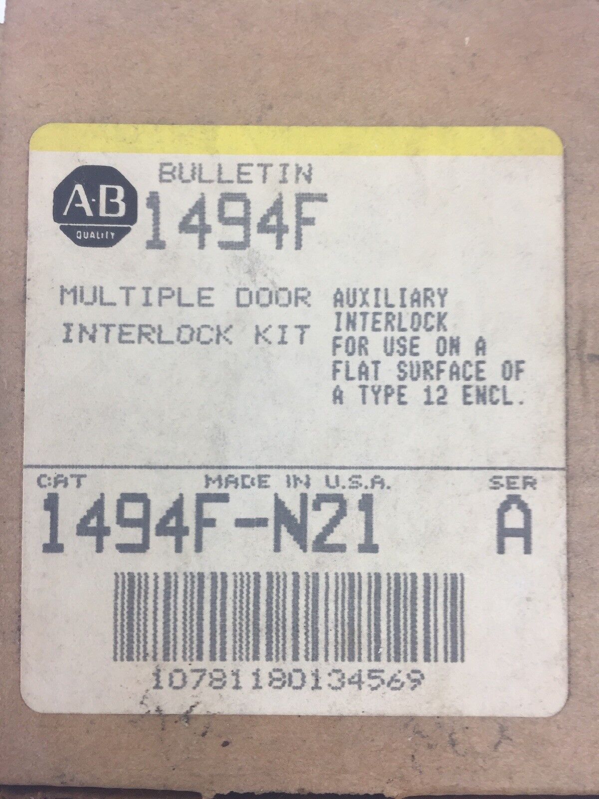 ALLEN BRADLEY 1494F-N21 MULTIPLE DOOR INTERLOCK KIT