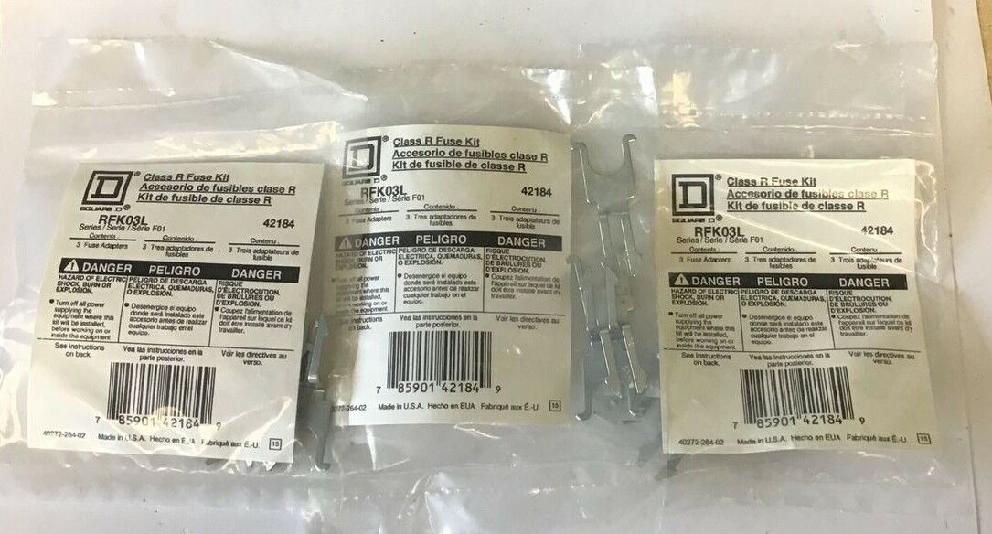 SQUARE D RFK03L CLASS R FUSE KIT SER.F01 ***LOTOF3***