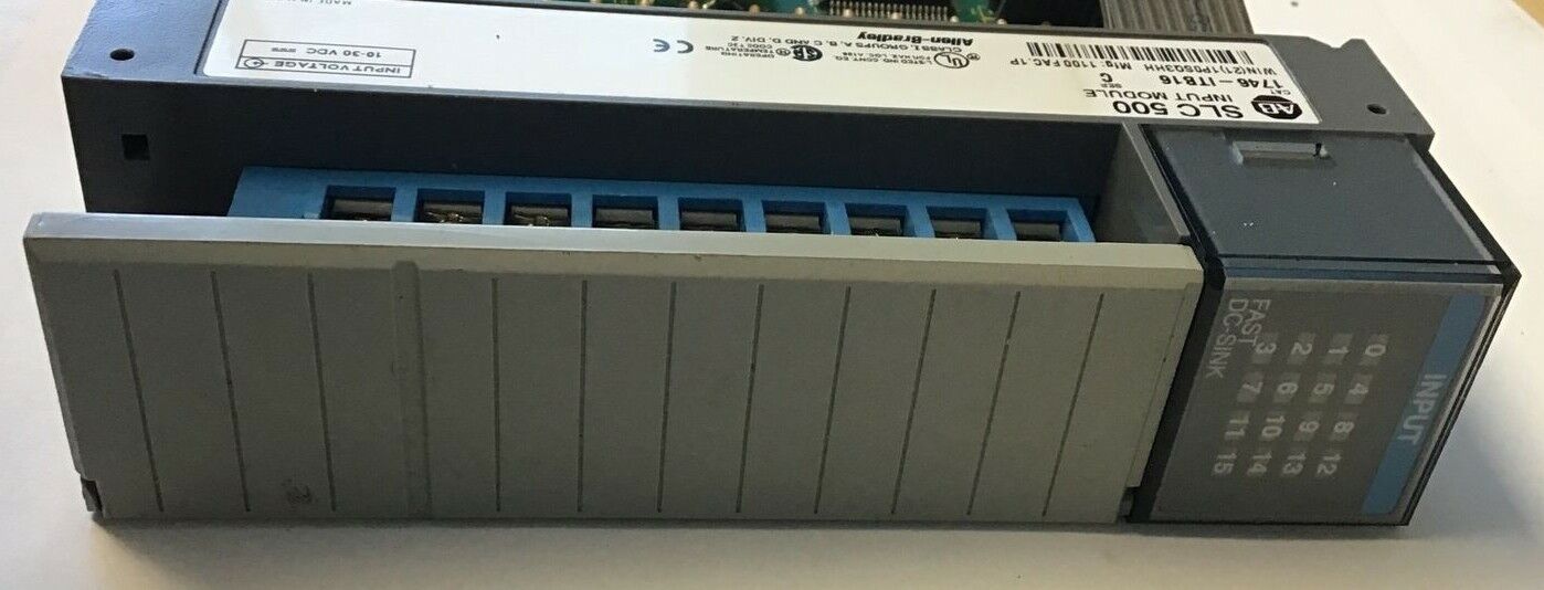 ALLEN BRADLEY 1746-ITB16 INPUT MODULE SER.C 10-30VDC PLC MODULE FAST DC-SINK