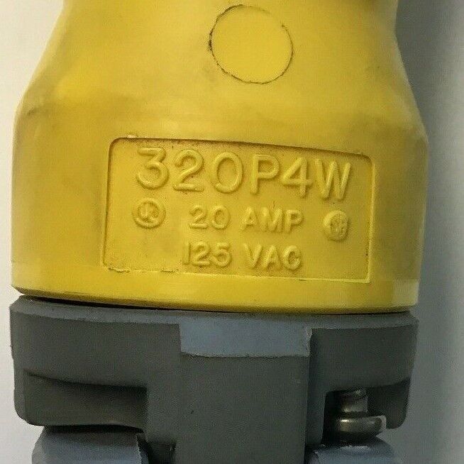 HUBBELL 320P4W PIN&SLEEVE 20AMP 125VAC