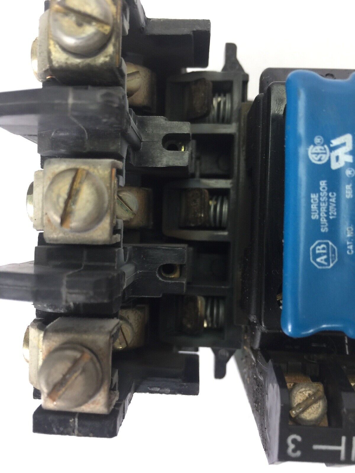 ALLEN BRADLEY 509-B0D SIZE 1 STARTER 600VAC 27AMP 10HP W50 HEATERS 120V COIL