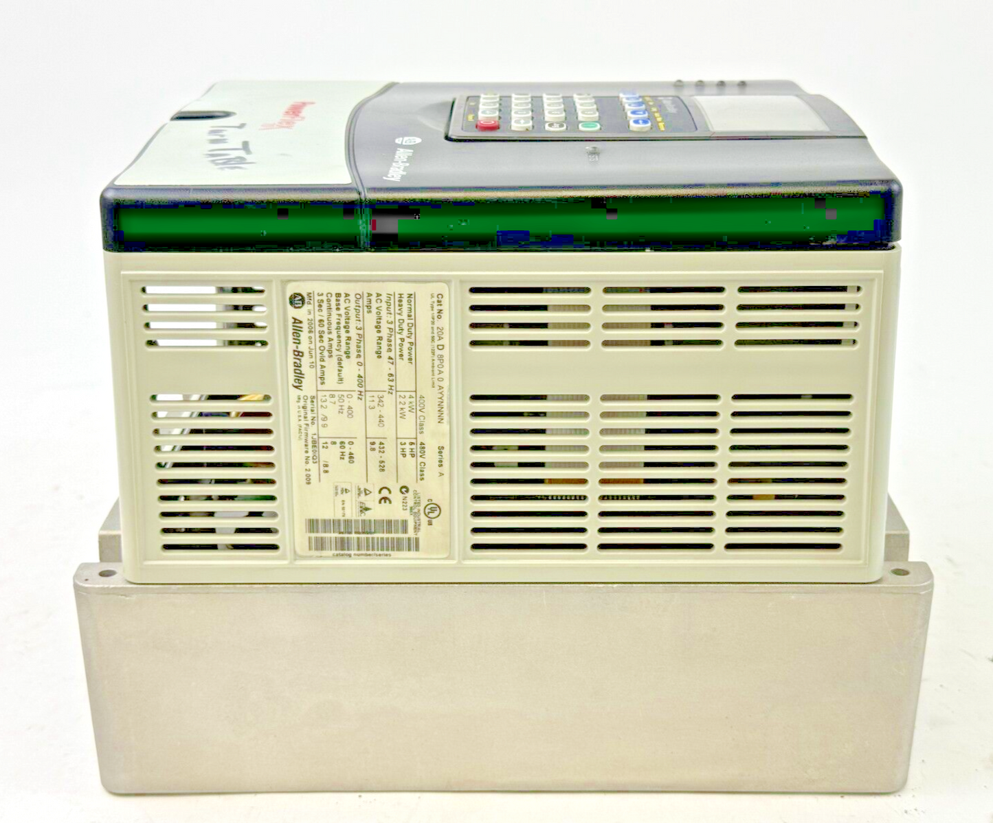 ALLEN-BRADLEY - 20AD8P0A0AYYNNNN SER. A - POWERFLEX 70 -480 VAC/3 PHASE-SEE COND