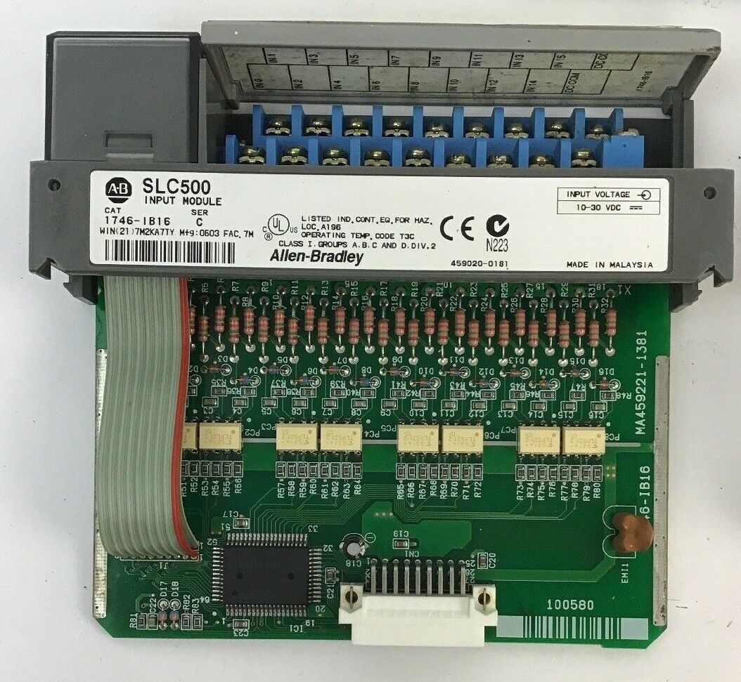 ALLEN BRADLEY 1746-IB16 SLC500 SER.C INPUT MODULE 30VDC ***LOTOF3***