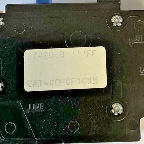 WESTINGHOUSE QPGF1015 CIRCUIT BREAKER MOD.A 15A 120VAC 1POLE