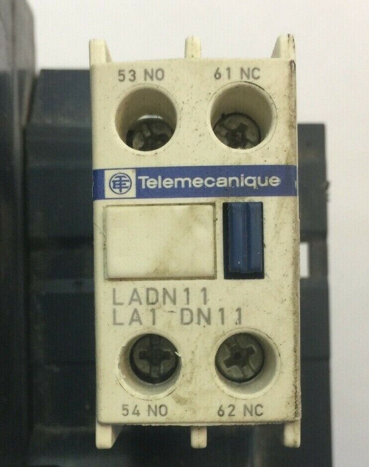 TELEMECANIQUE LC1 F500 CONTACTOR 600VAC 500HP 700A LX1FK110 110-120V LADN11 LA1