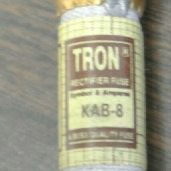 LOT of 6 / BUSSMANN / TRON KAB-8 RECTIFIER FUSES 8A / 250V / NEW SURPLUS