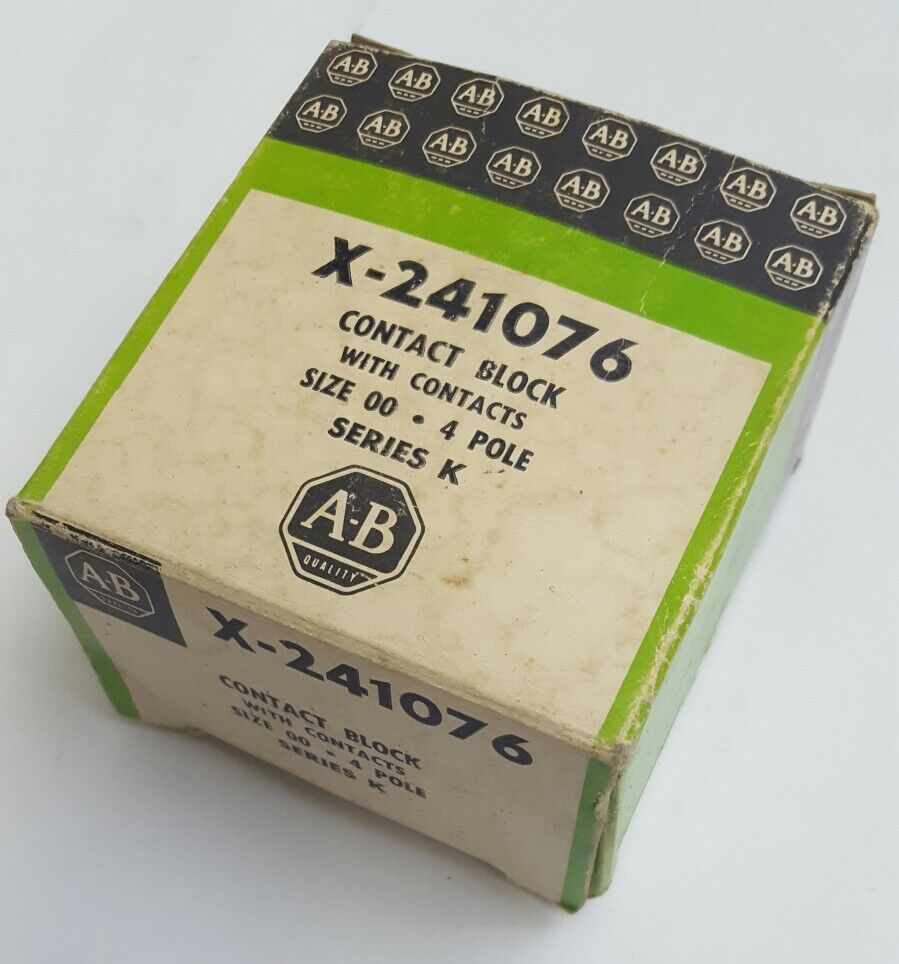 ALLEN BRADLEY X-241076 CONTACT BLOCK WITH CONTACTS, SERIES K, SIZE 00, 4P, NEW
