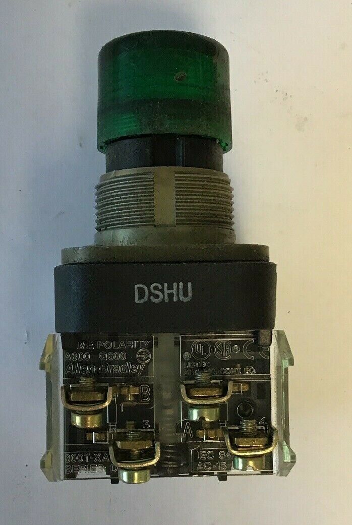 ALLEN BRADLEY GREEN PUSH BUTTON 800T-QTL24G SER T 24V LAMP#N78G