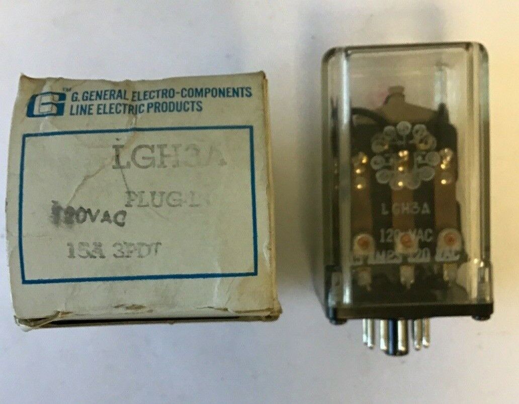 G. GENERAL ELECTRO LGH3A RELAY 120VAC 15A