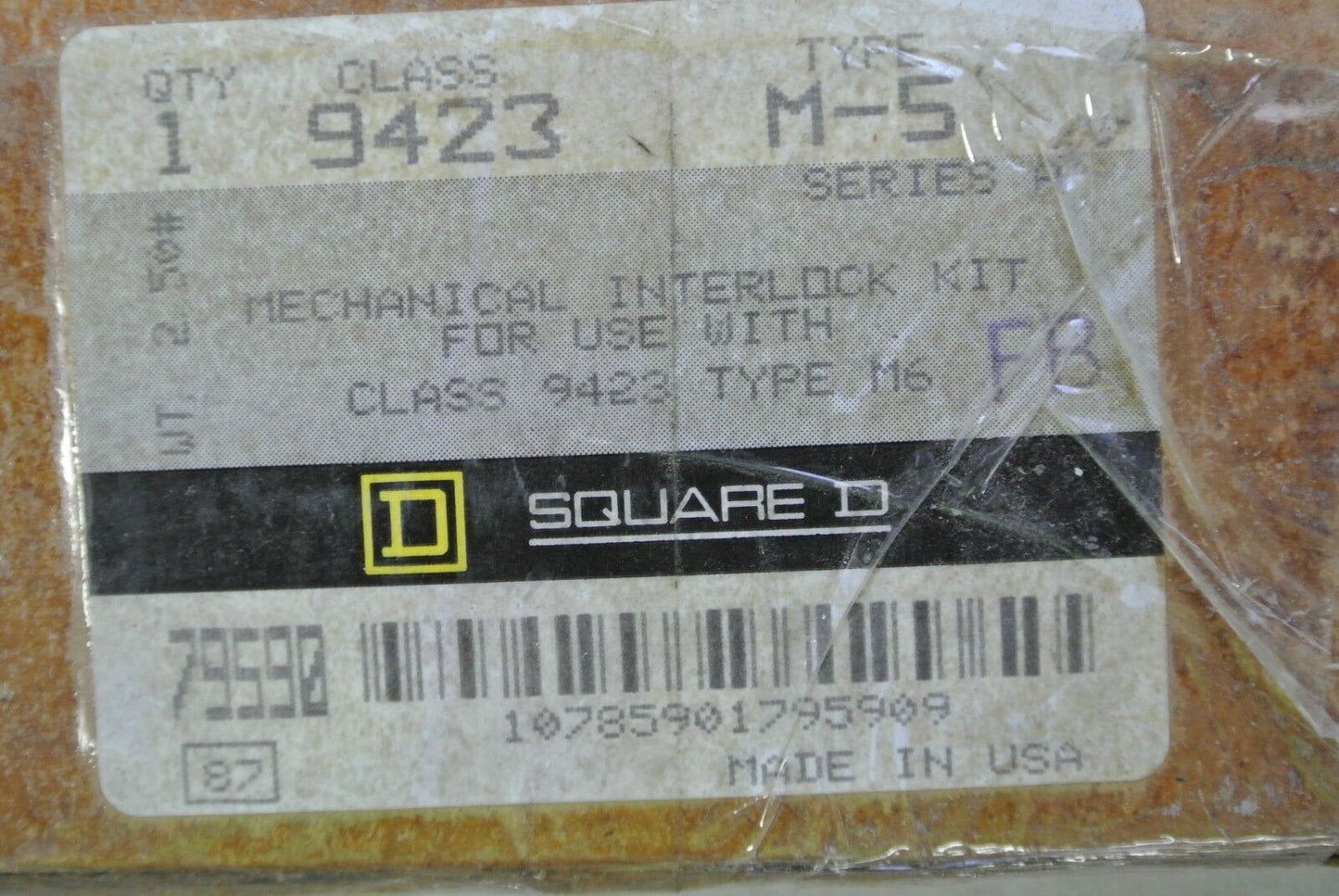 SQUARE D 9423 M-5 - DOOR CLOSING MECHANISM MECHANICAL INTERLOCK - NEW SURPLUS