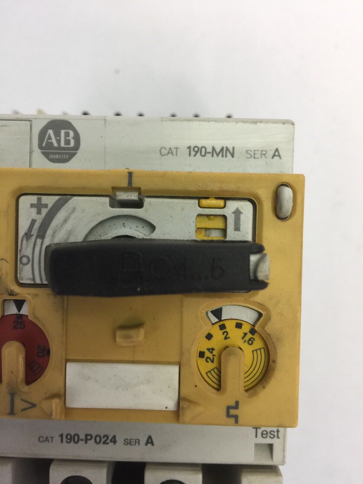 ALLEN BRADLEY MOTOR STARTER 190-P024 SER A 190-MN SER A 190-A40 SER B COIL 120V
