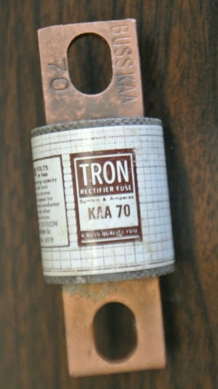 BUSSMANN / TRON KAA70 RECTIFIER FUSES / 130V / 70A / NEW SURPLUS / EACH