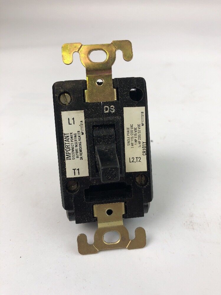 GE CR101Y 1HP SINGLE PHASE 115/230V 60/25HZ 1 POLE WITHOUT ENCLOSURE