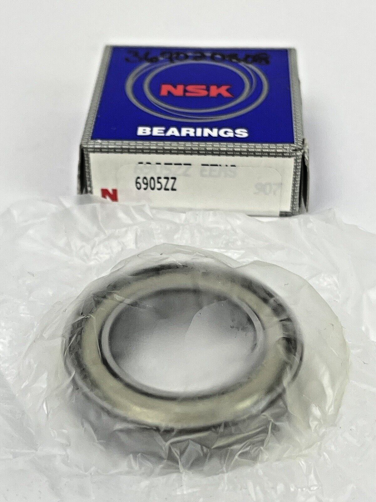 NSK - 6905ZZ - Deep Groove Ball Bearing - 25x42x9mm