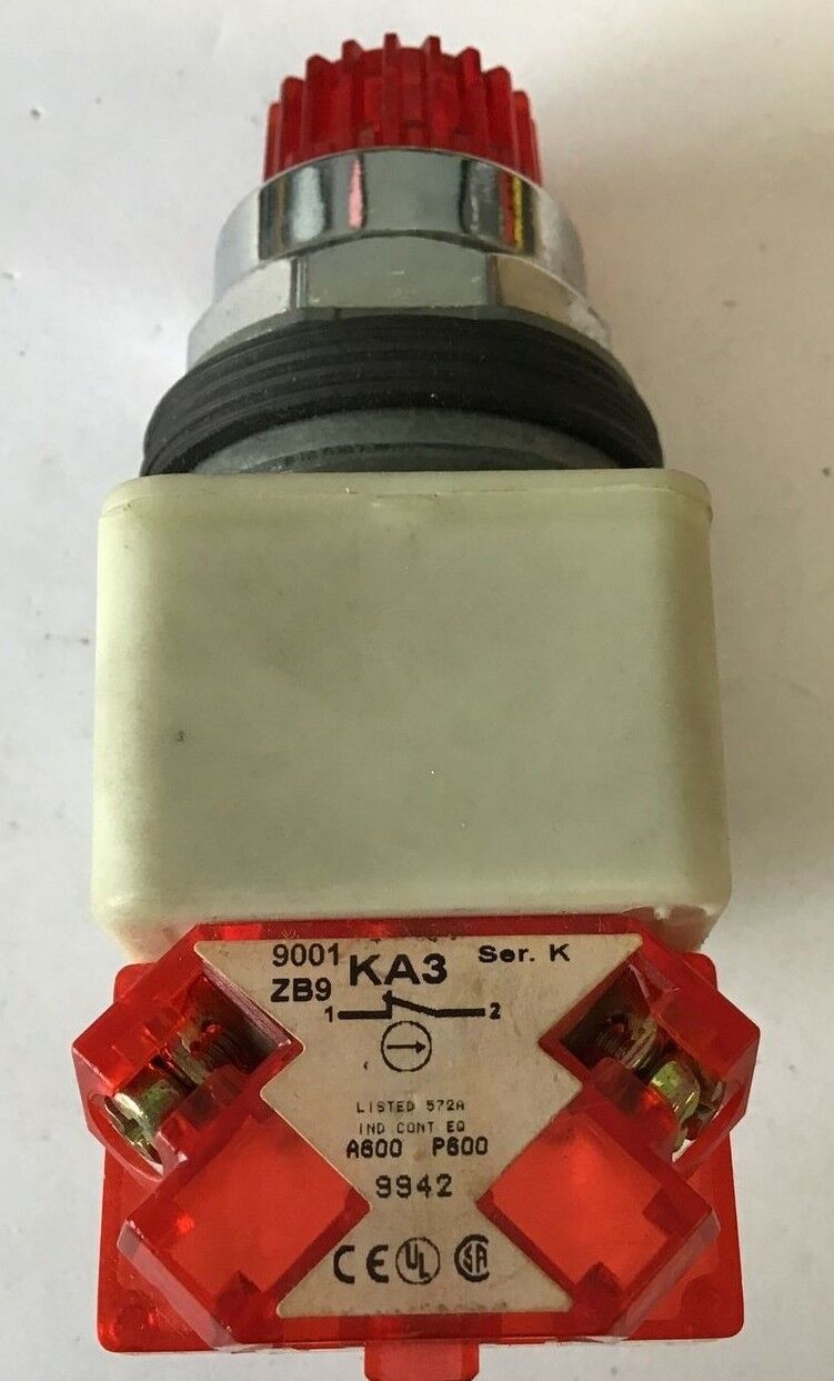 SQUARE D 9001K2L35LRRH6 PUSH BUTTON RED CAP