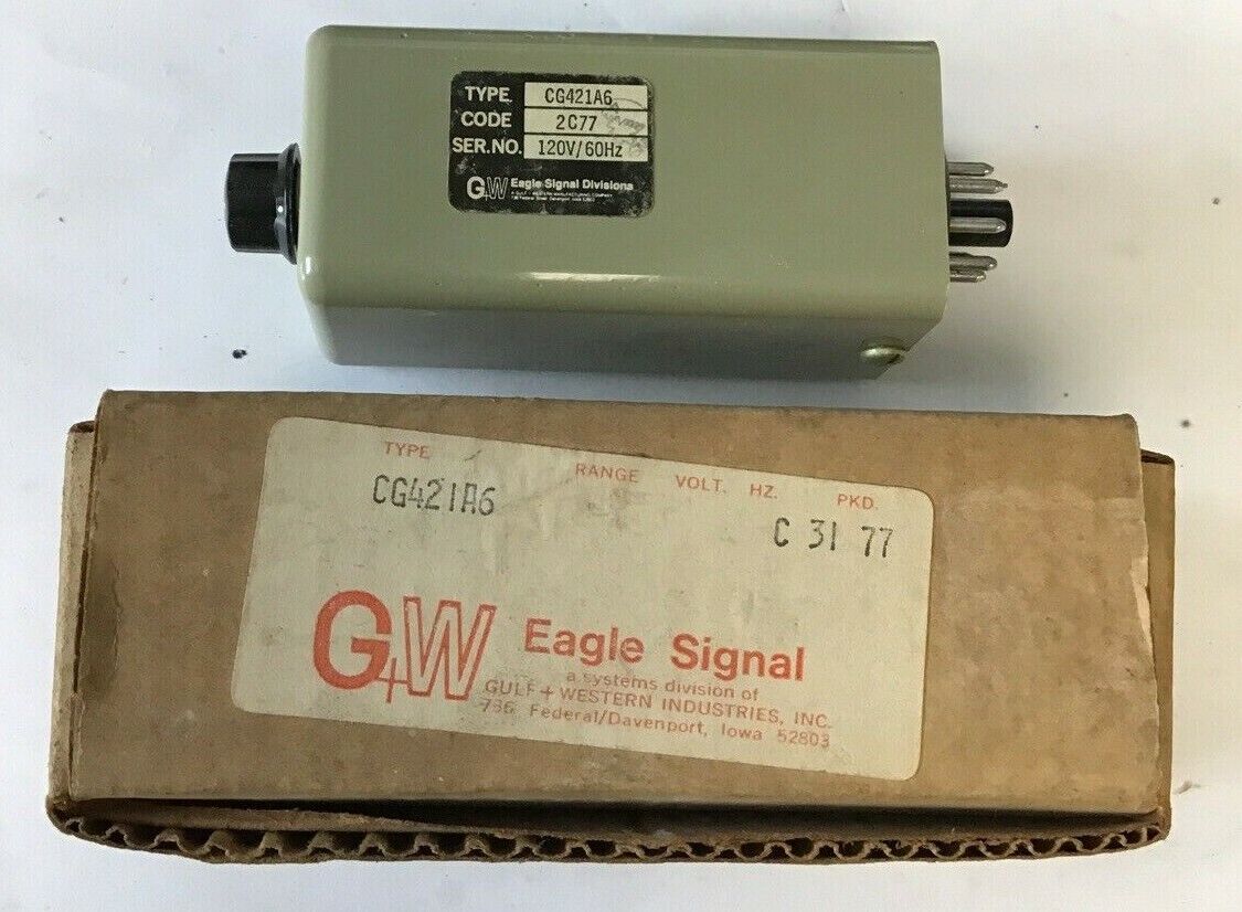 EAGLE SIGNAL CG421A6 120V/60HZ TIME DELAY RELAY 120SEC.
