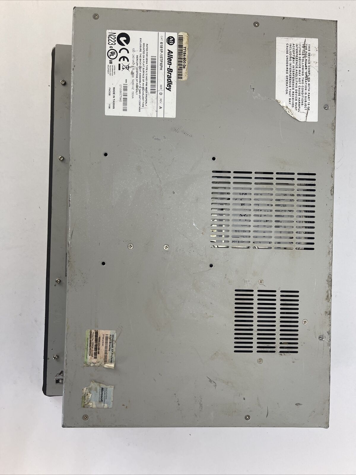 ALLEN BRADLEY 6181P-15TPXPH SER D REV A 100-240VAC