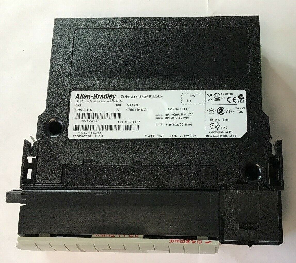 ALLEN BRADLEY 1756-IB16 SER.A 16POINT D/I MODULE FW3.3 24VDC ***LOTOF2***