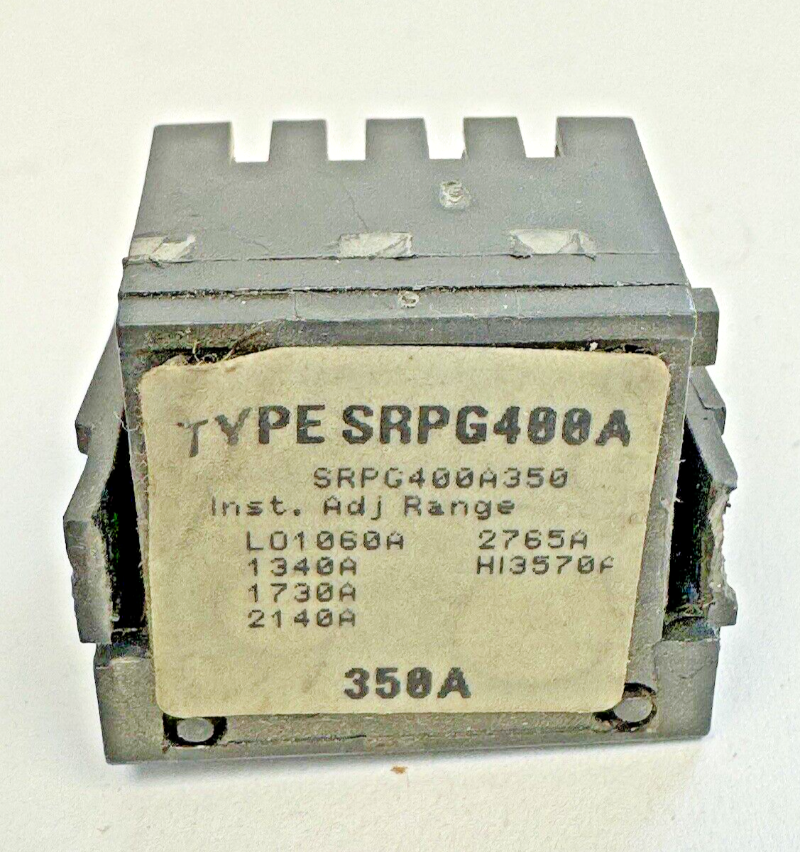 GE - SRPG400A350 - RATING PLUG W/ ADJUSTABLE INSTANTANEOUS TRIP - 350A