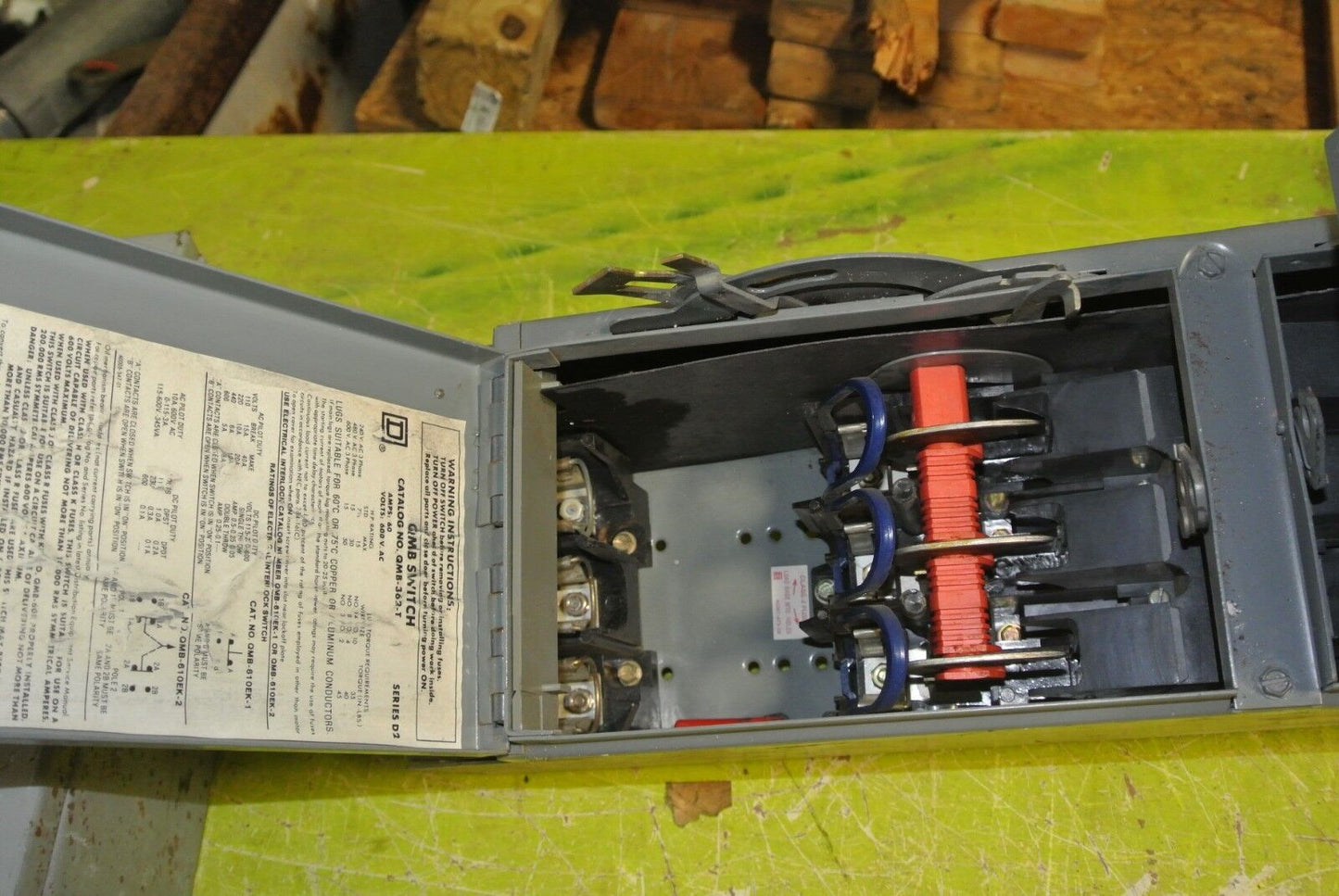 SQUARE D QMB-362-T - TWIN PANELBOARD SWITCH - 600V, 60A, 3-POLE