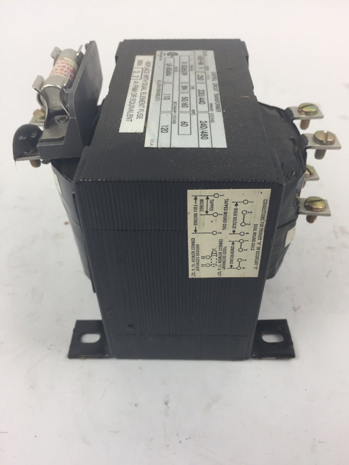 ALLEN BRADLEY 1497-N8 CONTROL CIRCUIT TRANSFORMER .250 KVA 240/480V 60HZ SER A