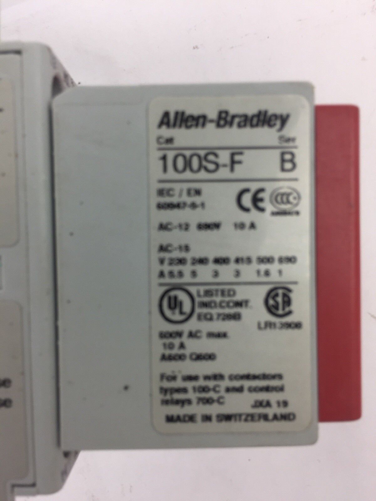 ALLEN BRADLEY 700S-CF530ZJC (700-CF310Z, 100S-F) SAFETY CONTROL RELAY