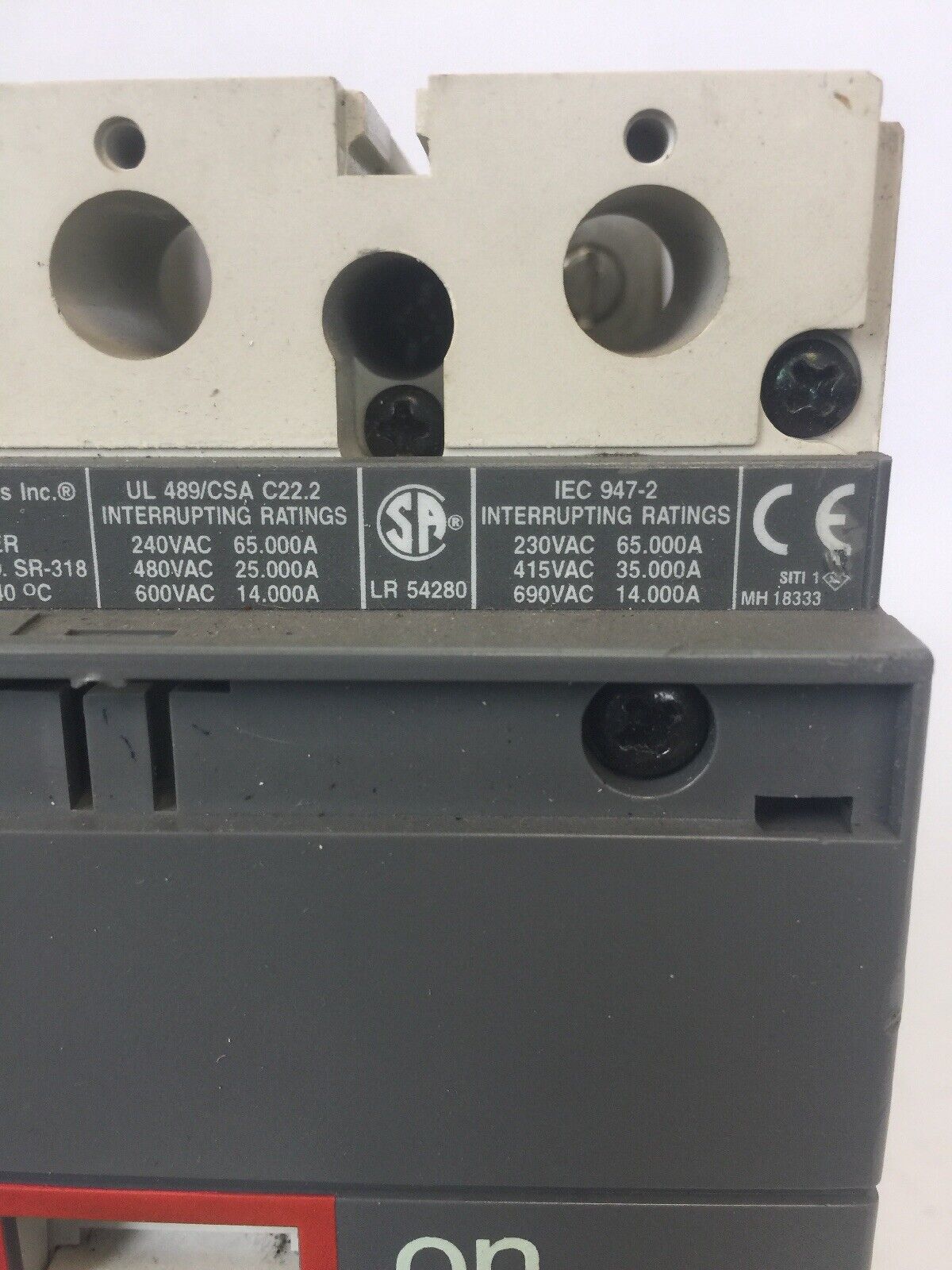 ABB S3N SACE S3 15A CIRCUIT BREAKER 600VAC 3 POLE