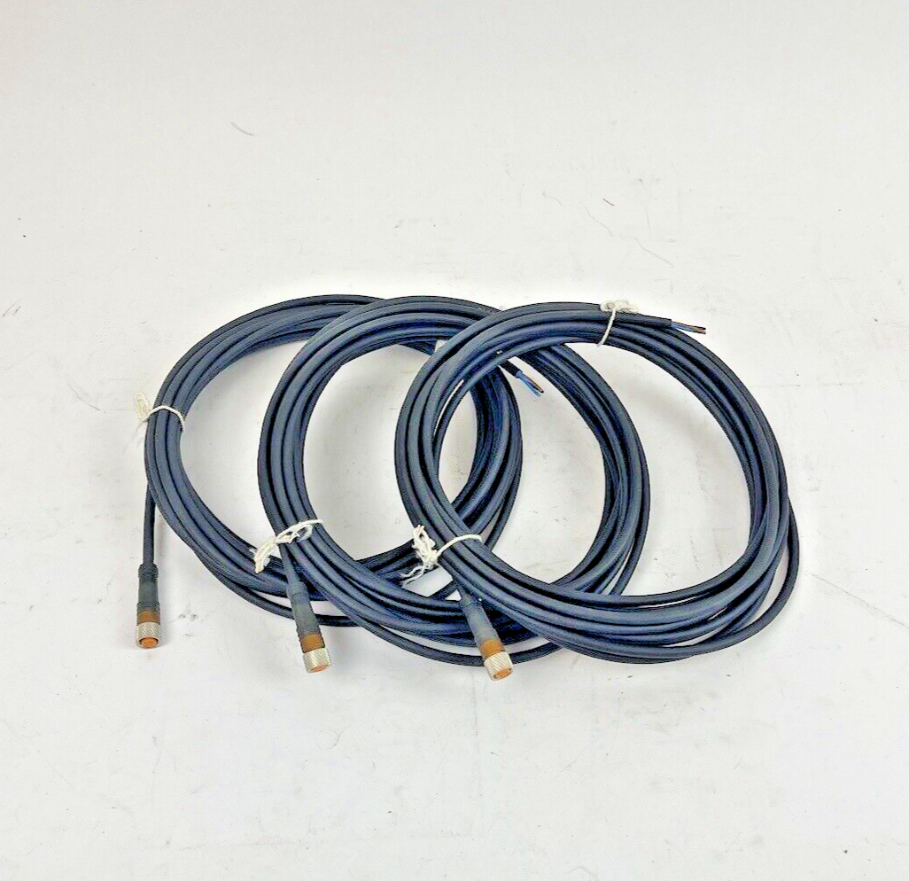 LUMBERG AUTOMATION *LOT OF 3 * - RKMV 3-224/5 M - ACTUATOR / SENSOR CABLES