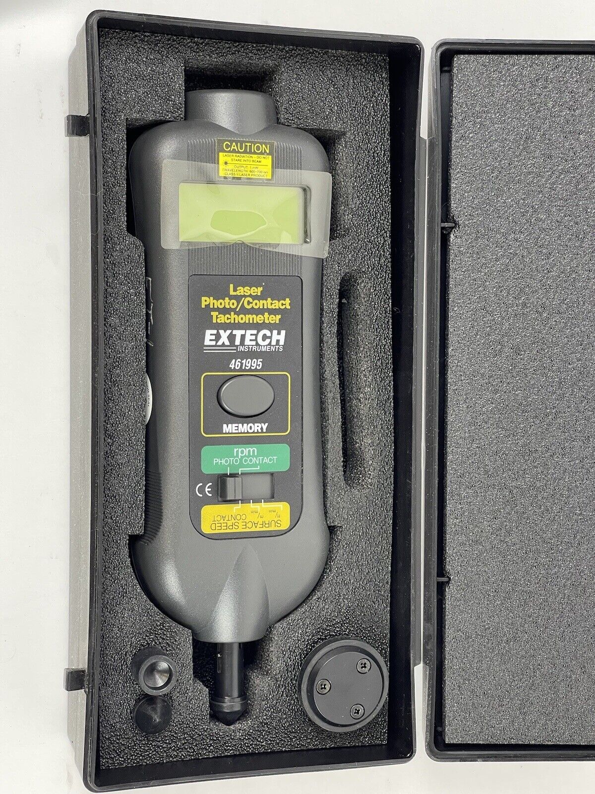 EXTECH - 461995 -LASER PHOTO/ CONTACT TACHOMETER - CONTACT/ NON-CONTACT RPM -LED