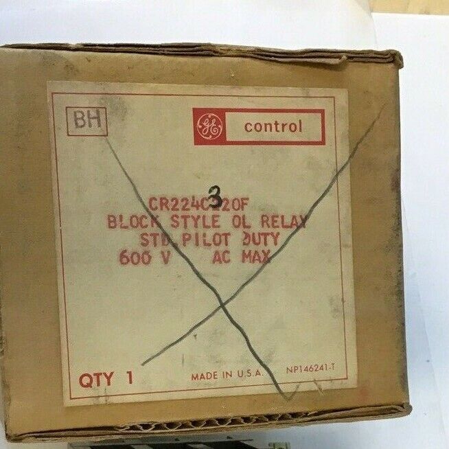 GENERAL ELECTRIC CR224C320F BLOCK STYLE RLEAY