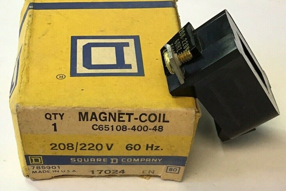 SQUARE D C65108-400-48 208-220V 60HZ MAGNETIC COIL