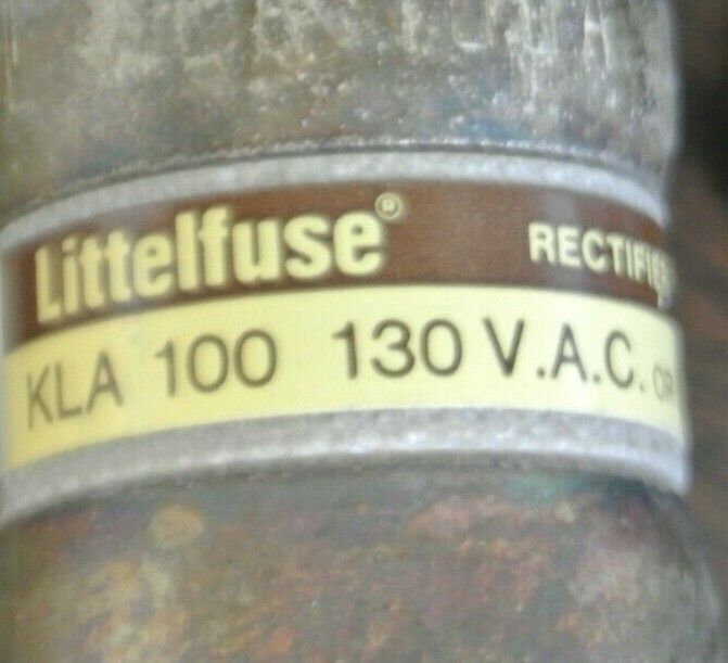 LITTELFUSE KLA100 RECTIFIER FUSE / 100A / 130V / NEW SURPLUS / KLA-100