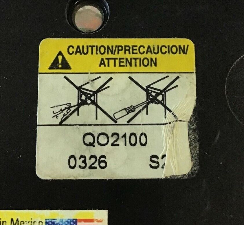 SQUARE D QO2100 CIRCUIT BREAKER 100A 120/240VAC 50/60HZ