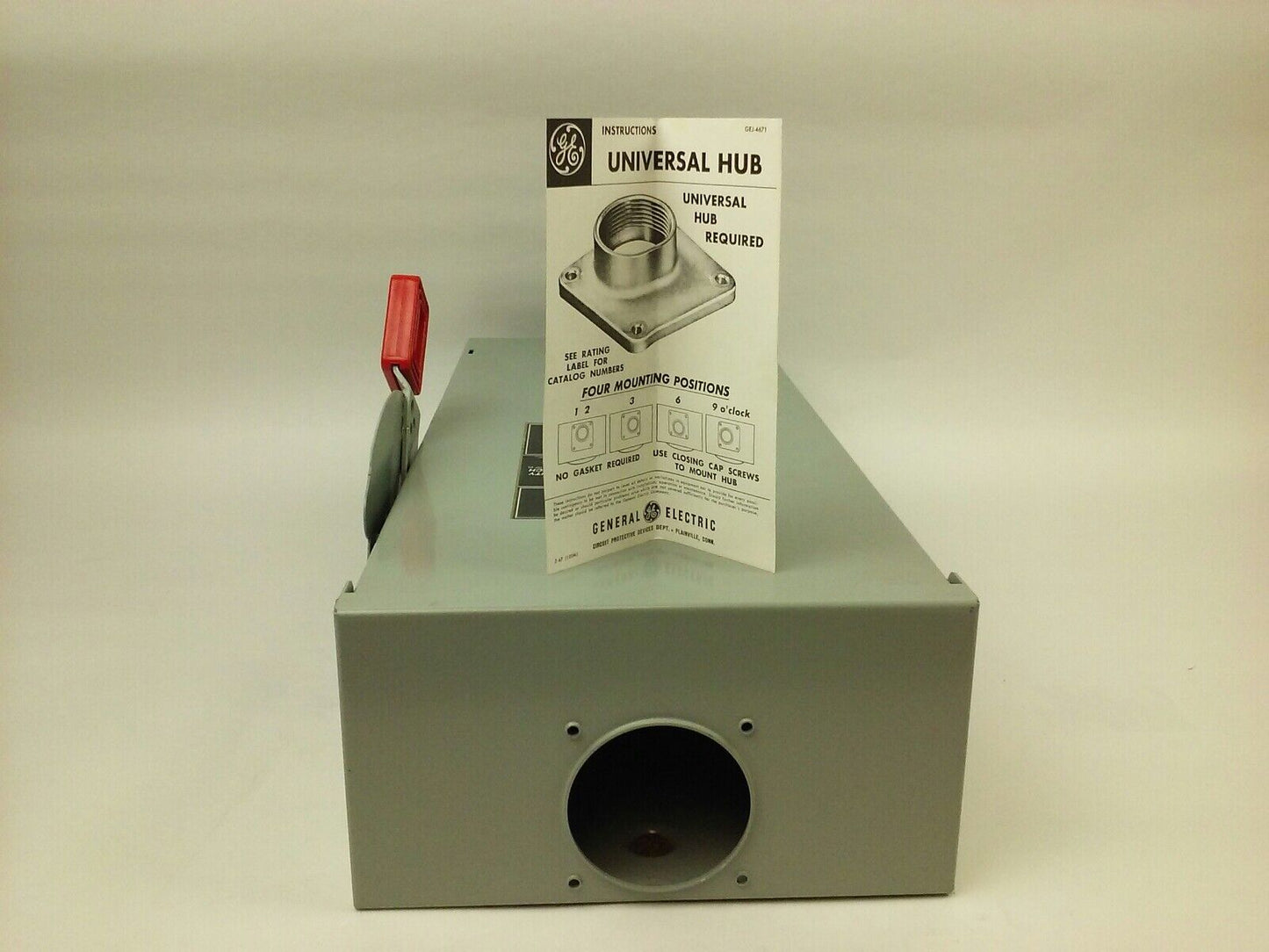 GE TH2262RDC, SAFETY SWITCH, MOD 10, 30A, 600VAC/250VDC, MAX H.P. 35, TYPE 3R