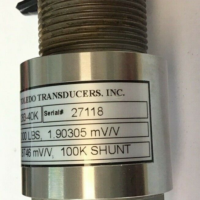 TOLEDO TRANSDUCERS SS1283-40K 40,000LBS CAPACITY 100K SHUNT