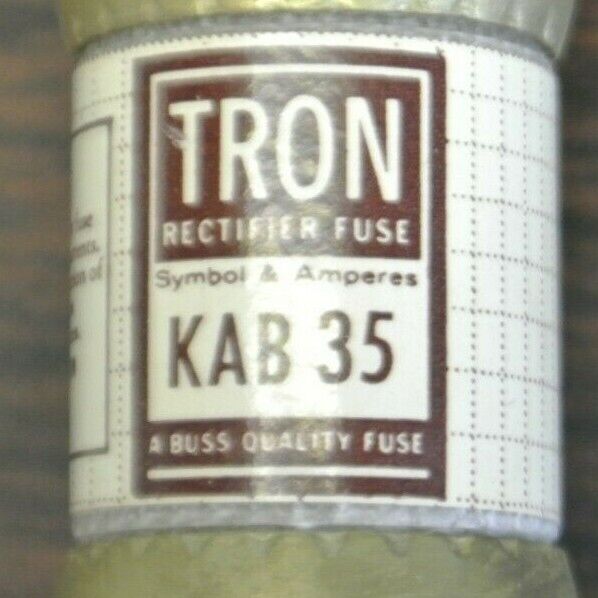 EACH / BUSSMANN / TRON KAB35 RECTIFIER FUSE / 250V / 35A / NEW SURPLUS