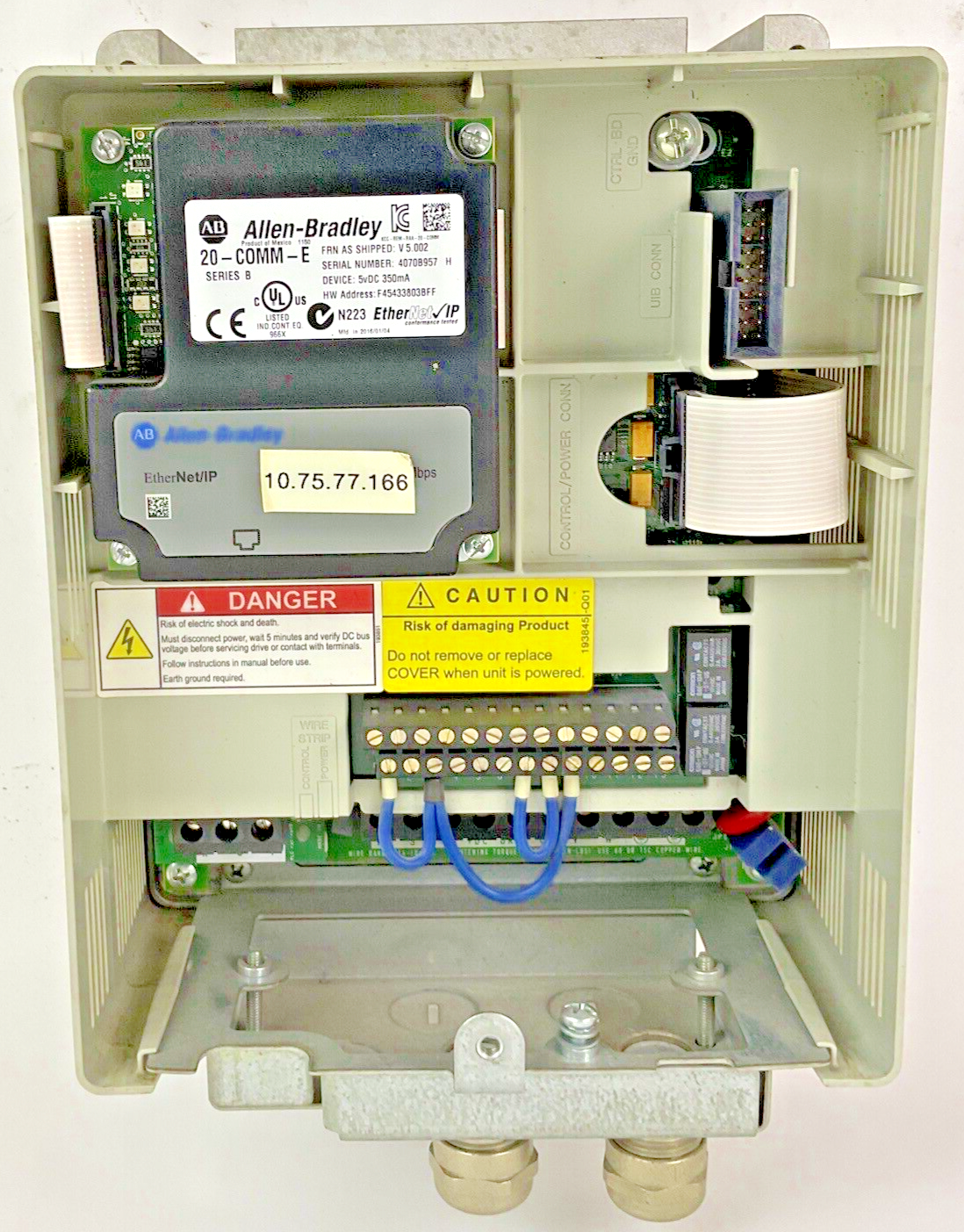 ALLEN BRADLEY 20AD2P1A0AYNANNN POWERFLEX AC DRIVE SER.A FRMW:2.009