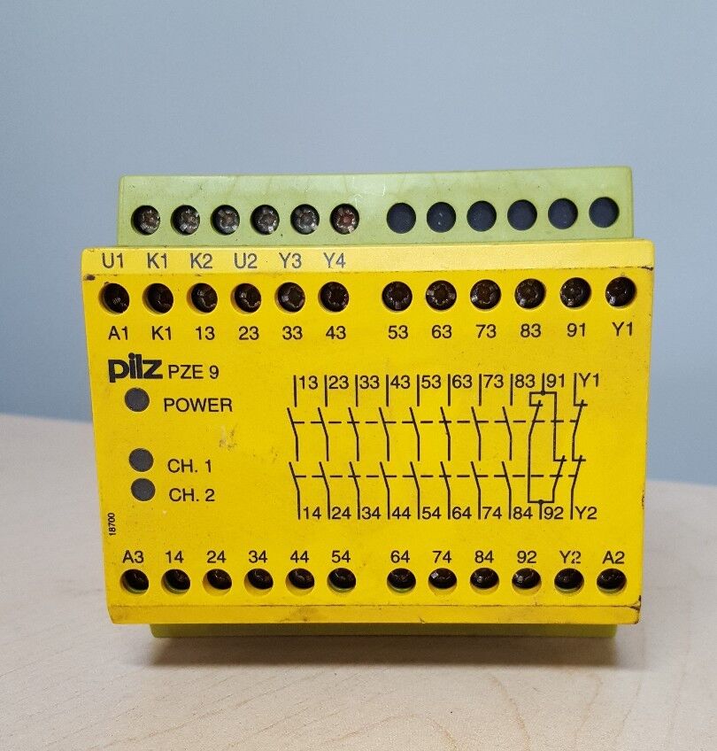 PILZ 774150 PZE 9P 24VACDC 8n/o 1n/c Safety Relay