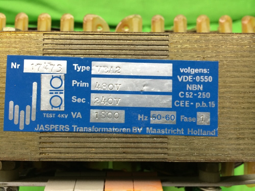JASPERS VEA2 TRANSFORMER 480V-240V VA 1800