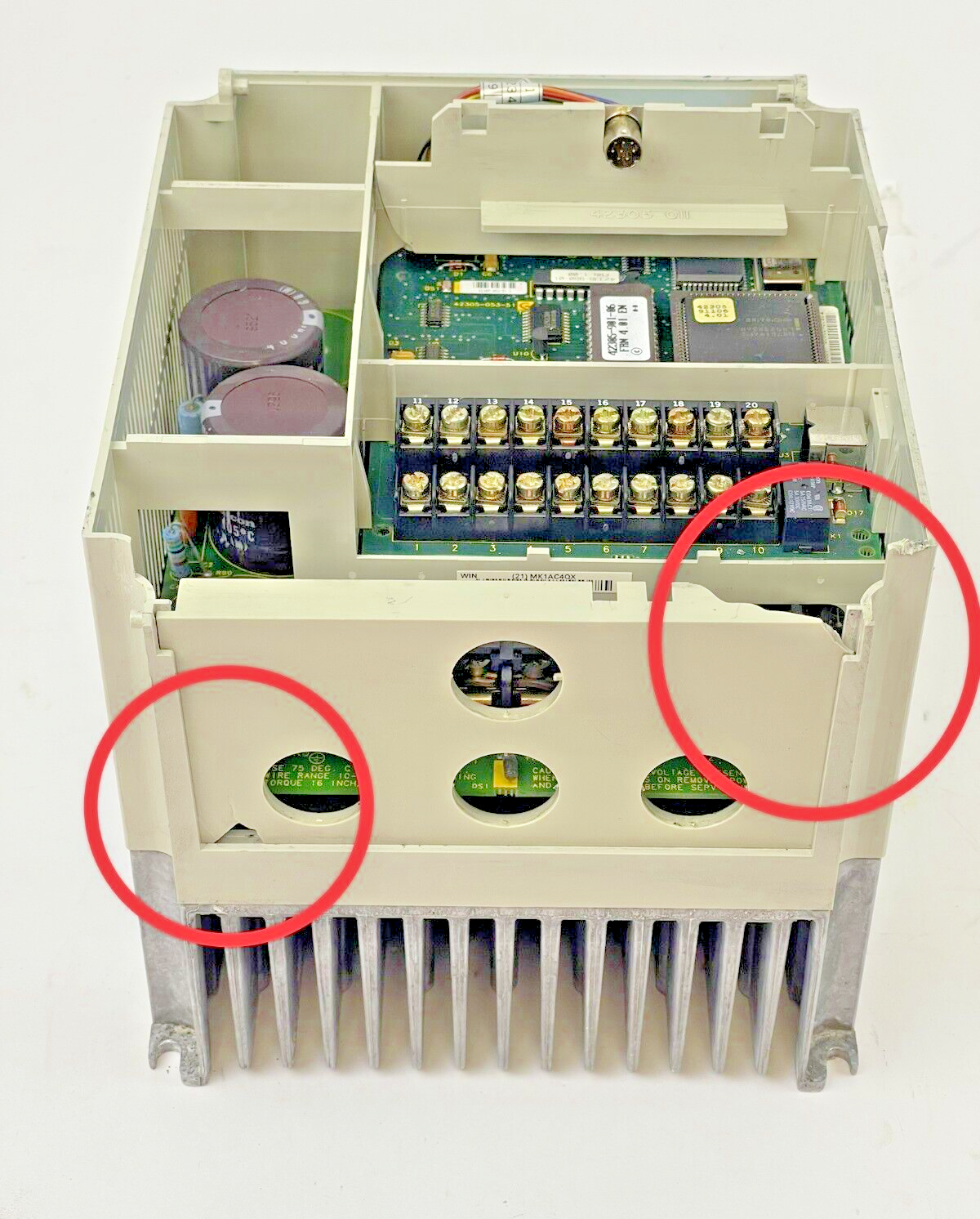 ALLEN BRADLEY - 1305-BA02A SER. A - AC VARIABLE SPEED DRIVE -380-460V,1.6A,.75HP