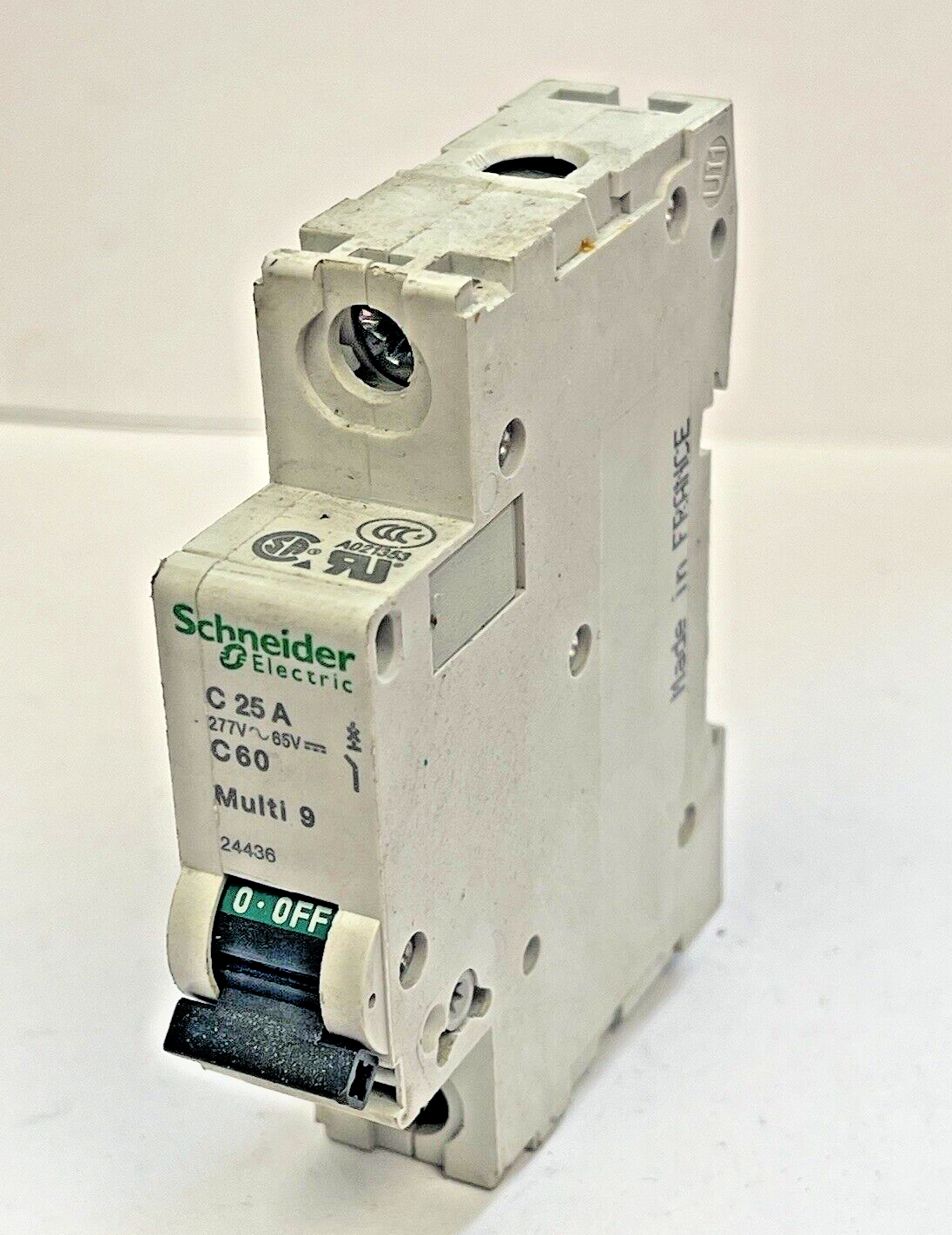 SCHNEIDER - 24436 - C 25 A - 277VAC, 25 A - MULTI 9 - SUPPLEMENTARY BREAKER