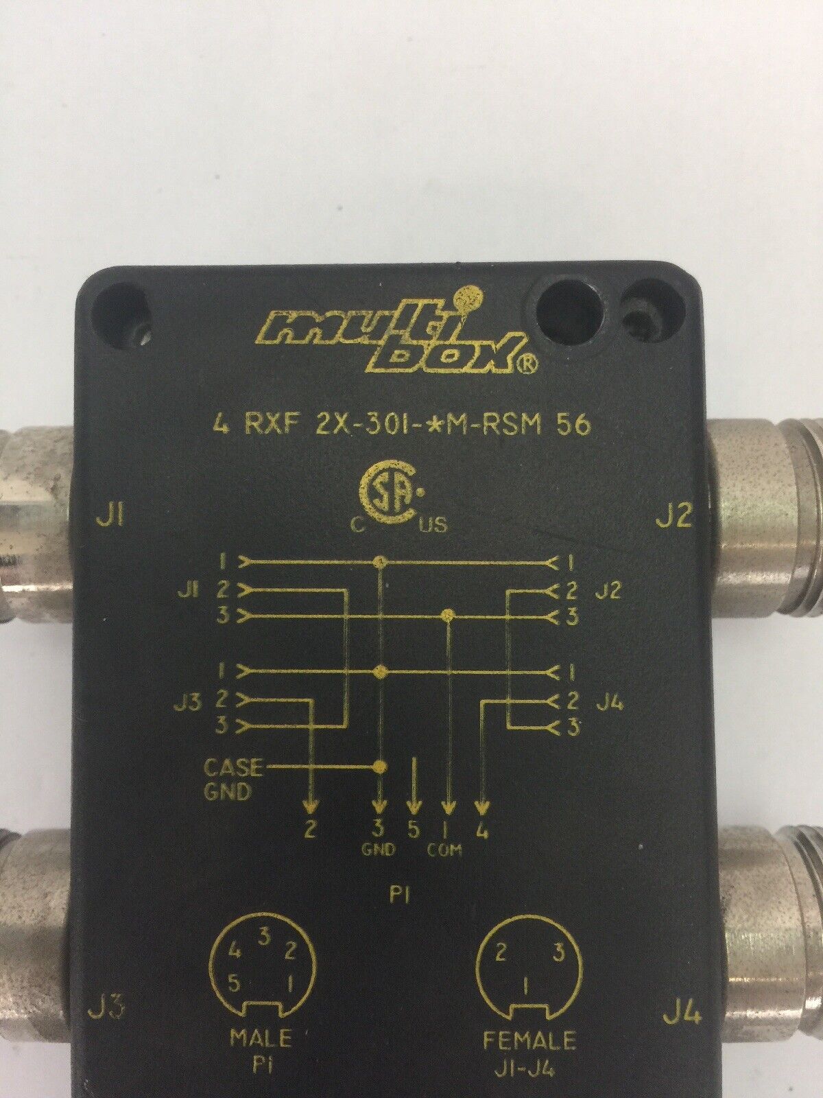 TURCK MULTI BOX 4 RXF 2X-301-*M-RSM 56 4 PORT JUNCTION