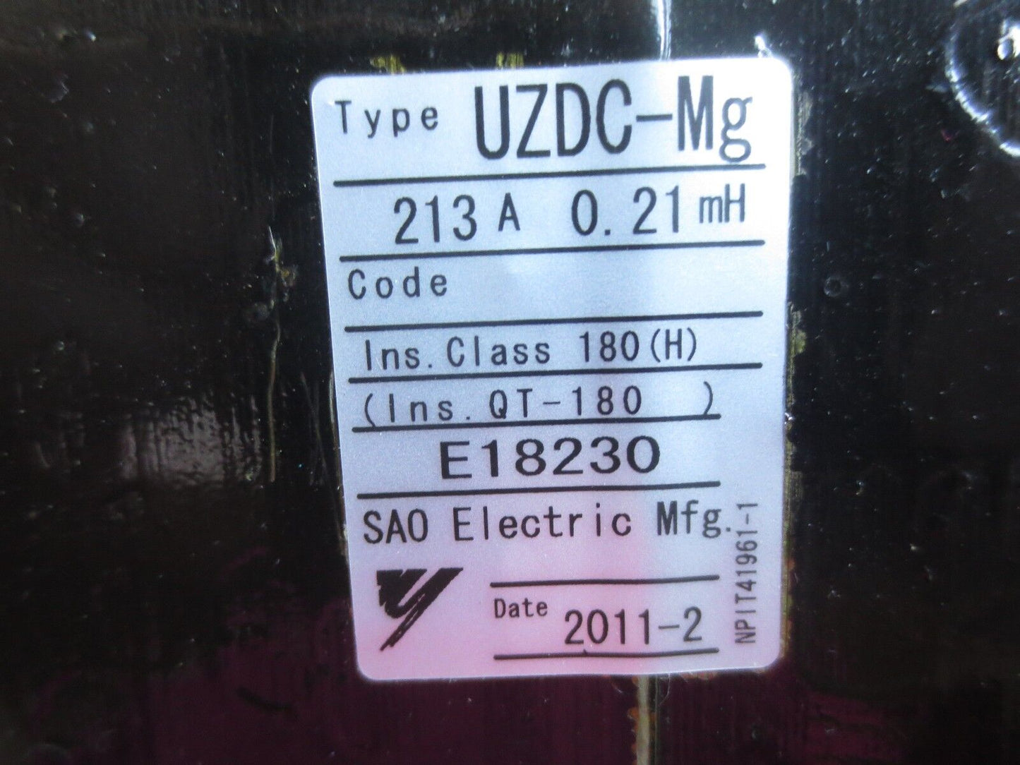 SAO ELECTRIC / YASKAWA UZDC-Mg - TRANSFORMER - 213A, 0.21 mH - E18230