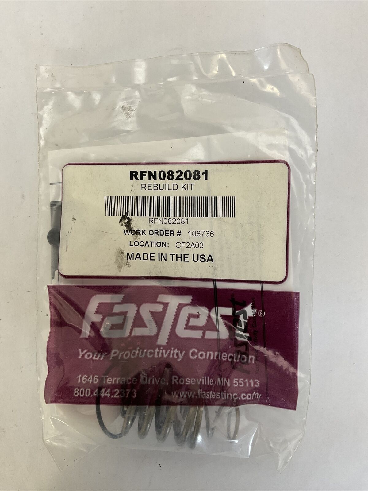 FASTEST RFN082081 REBUILD KIT